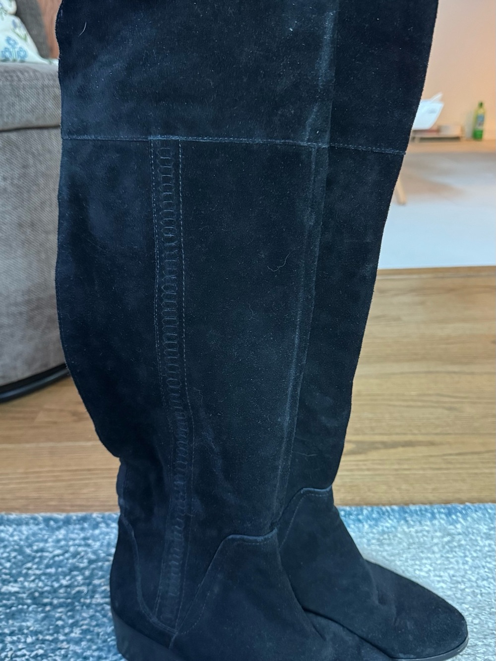 Vince Camuto Black Suede Over-the-Knee Boots